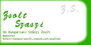 zsolt szaszi business card